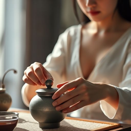茶艺师灵动双手展现泡茶艺术