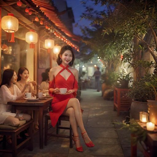 茶友们在茶肆的欢乐合影