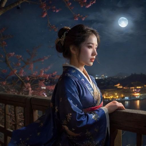 深圳夜景街头霓虹闪烁
