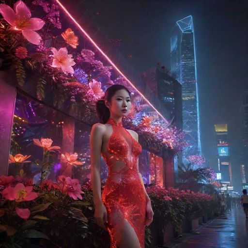 广州花社区夜景