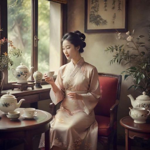 茶肆里的温馨交流