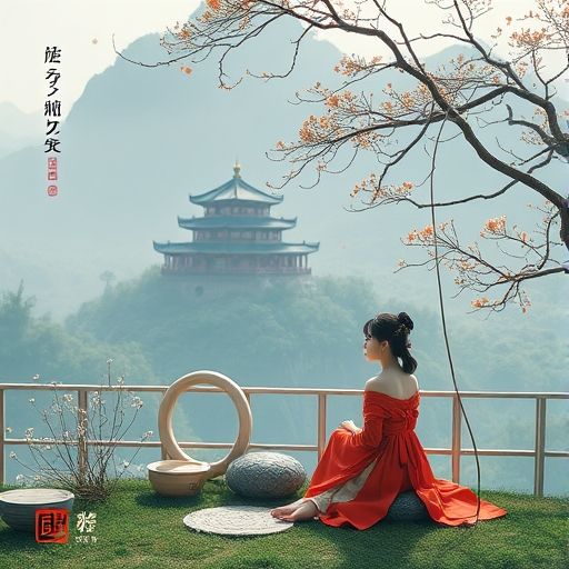 茶室里两人愉快交谈的画面