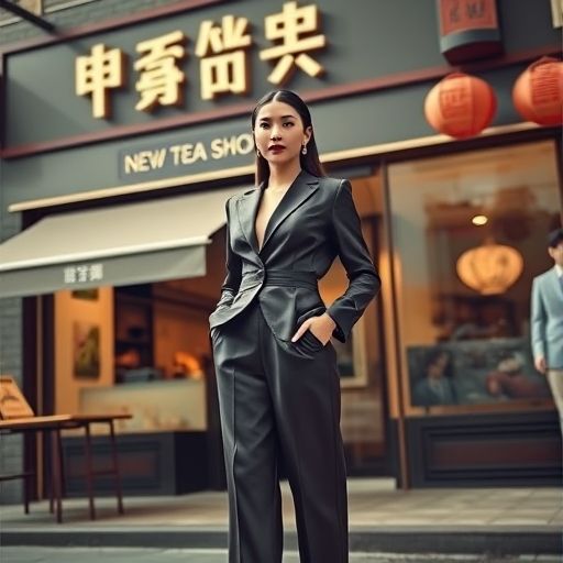 天河街头一家新茶店的温馨门面