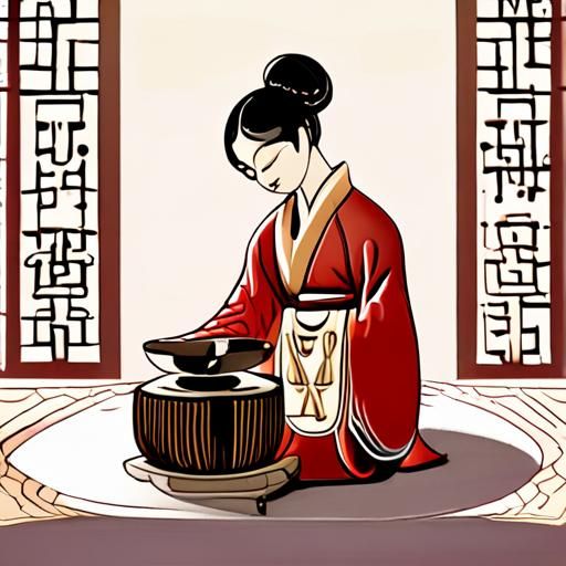 一位茶艺师正专注地用盖碗冲泡茶叶，动作优雅专业