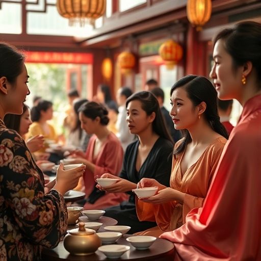茶友们交流茶文化