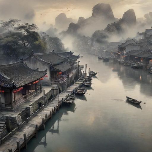 佛山传统水乡码头风貌