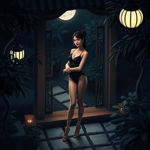 描绘隐秘休闲场所入口的图片