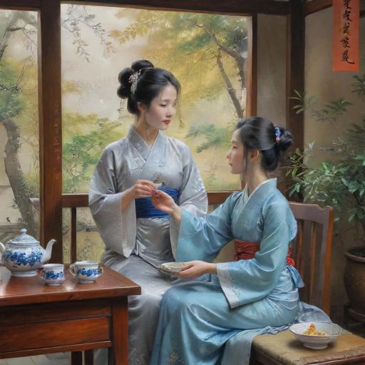 好友围桌聊天的欢乐时刻