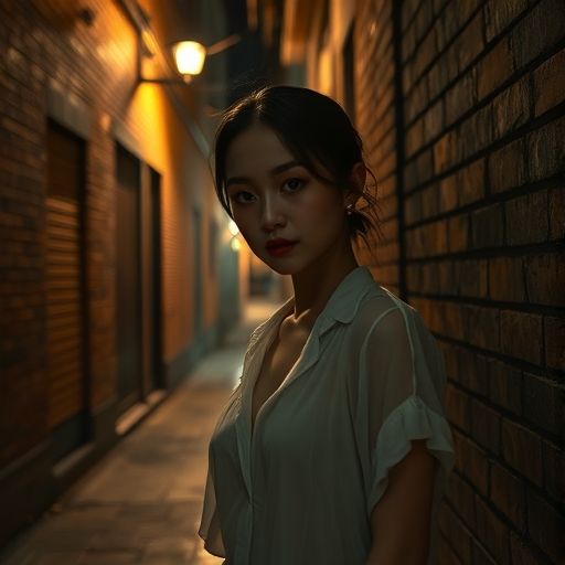 广州车陂巷子夜景