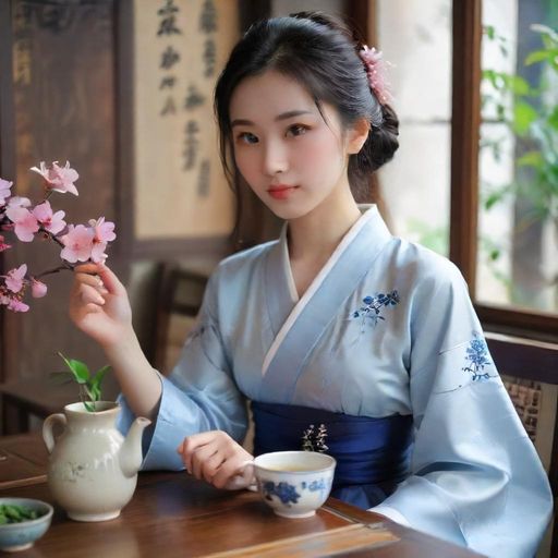 精致的茶具整齐摆放