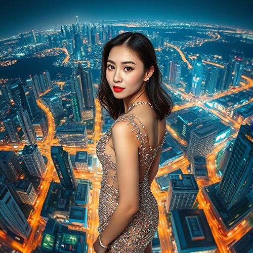 深圳宝安中心区璀璨夜景