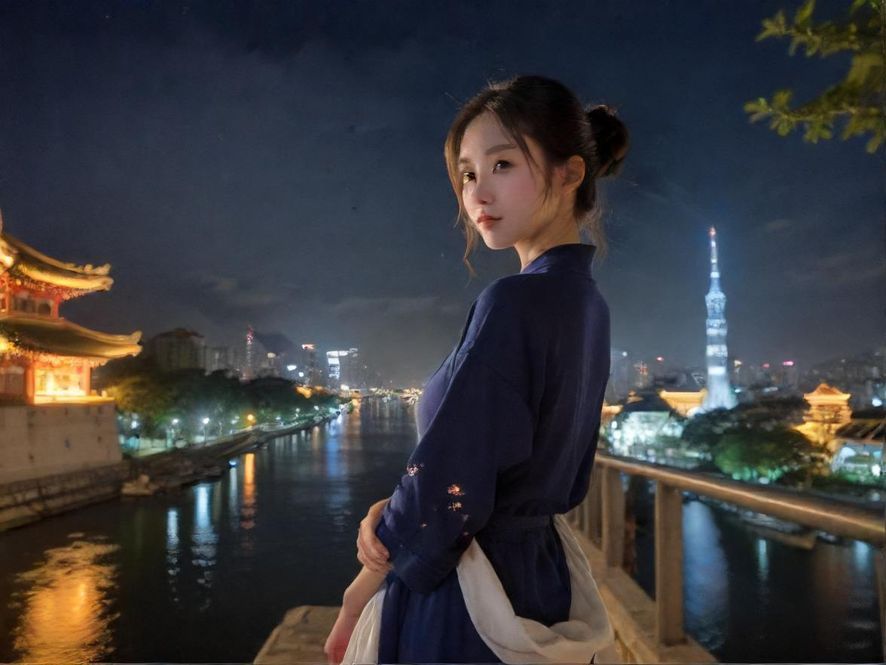 璀璨都市夜色下的休闲场所