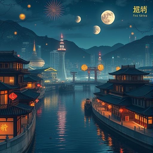 广州黄埔区迷人夜景