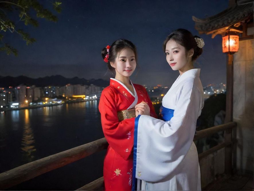 广州天河区繁华夜景