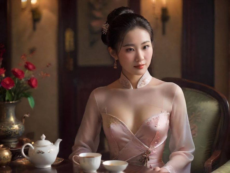 轻松惬意的茶艺交流