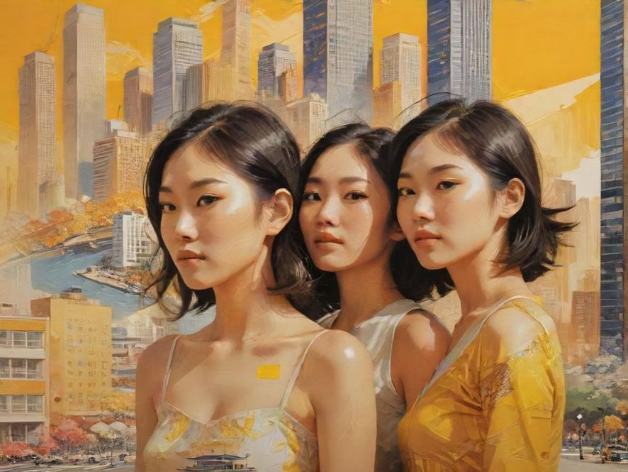 一张充满活力的城市地图，上面标注着各种休闲娱乐的地点，如咖啡馆、剧院、公园等，以抽象插画风格呈现，背景是高楼林立的城市剪影。