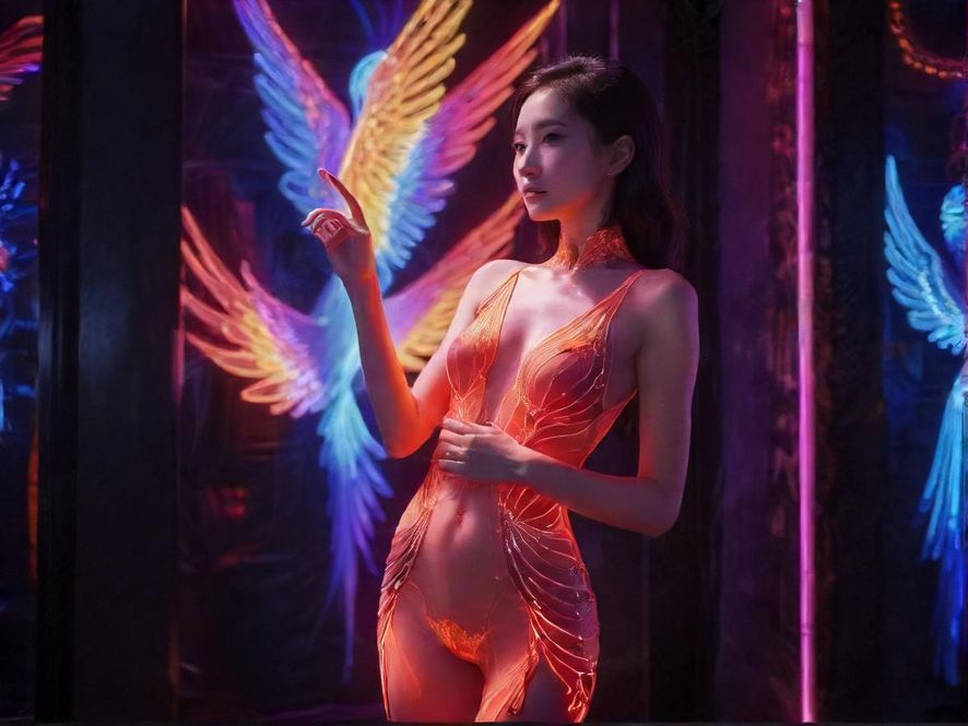 凤凰楼夜场会所外部夜景展示