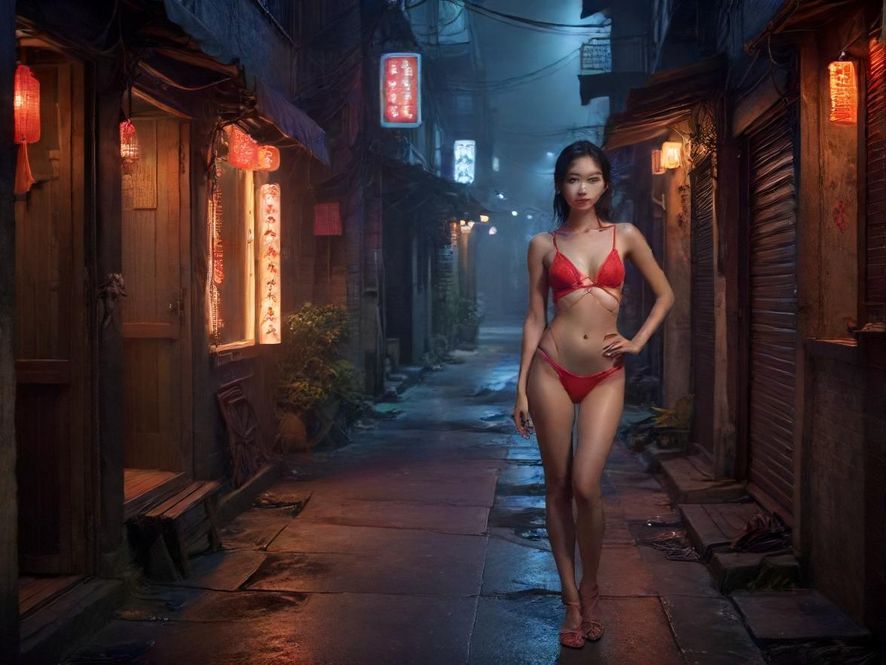 广州隐藏桑拿店夜景外观