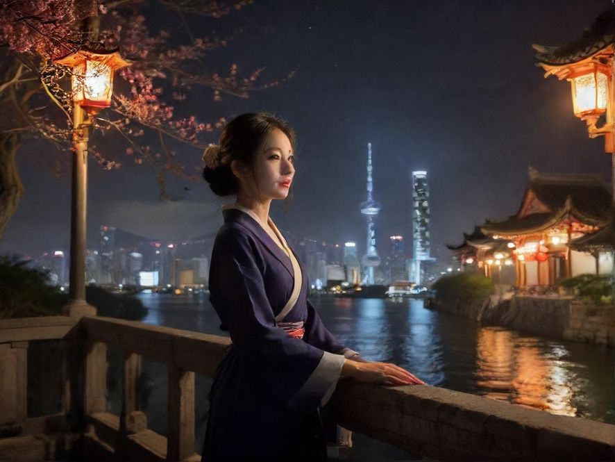 都市夜景中的休闲会所