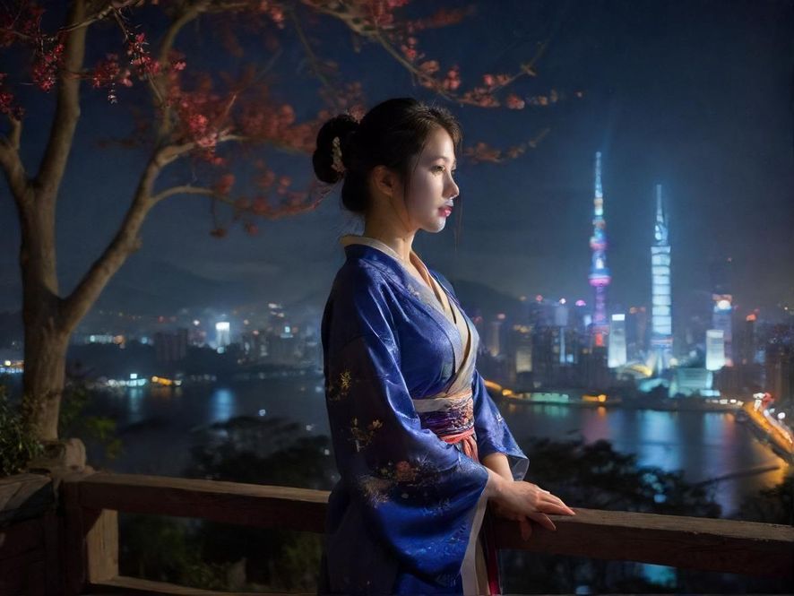 普宁夜色街景