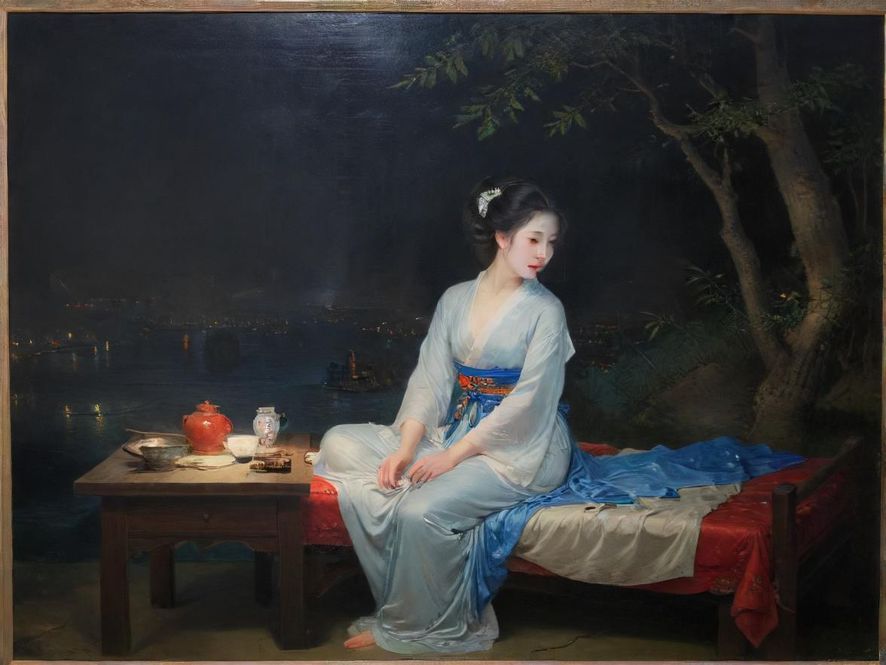 电脑屏幕上显示着广州夜场信息论坛的界面，文字和图片在昏暗房间的光线下闪烁，充满神秘感。
