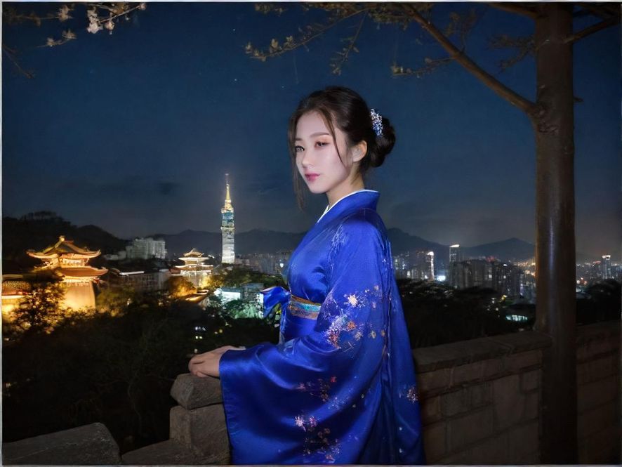 深圳宝安夜色下的巷口