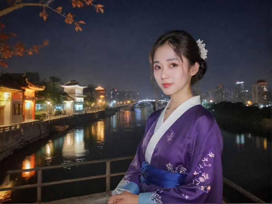 都市夜景流光溢彩
