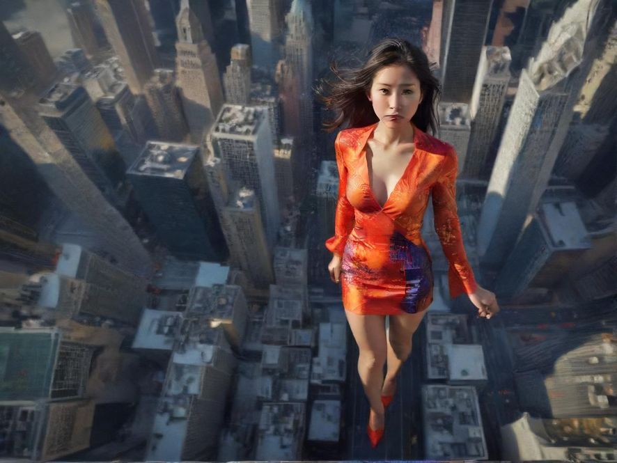 抽象风格的城市地图，突出显示一个标记地点