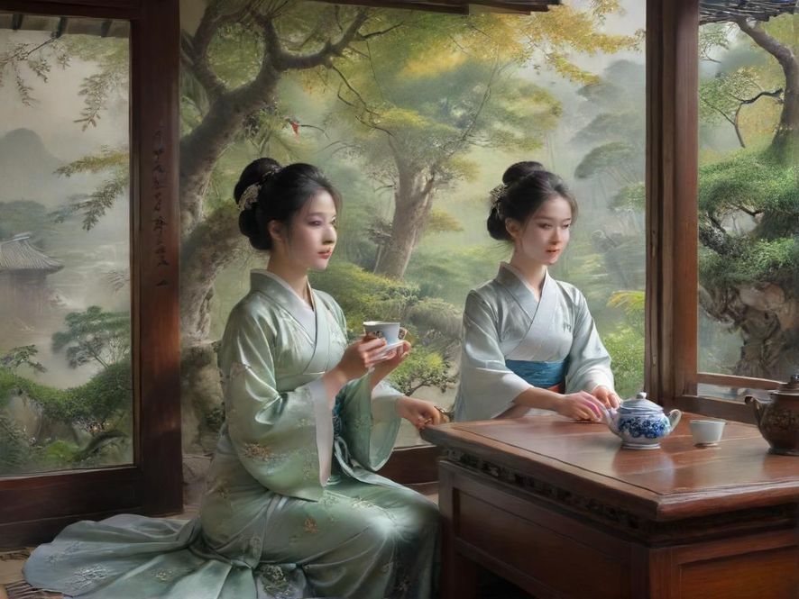深圳高端喝茶茶具与环境展示图