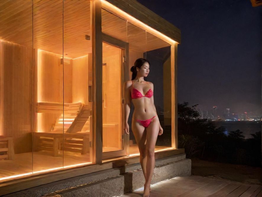 广东桑拿会所夜景外观展示