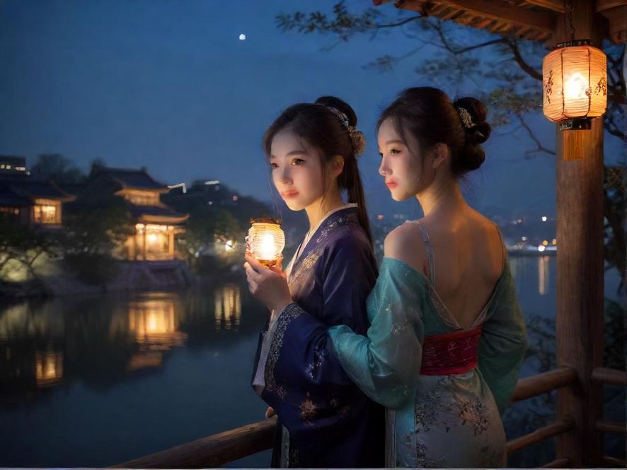 广州街头夜景一角，灯光下隐藏的休闲去处