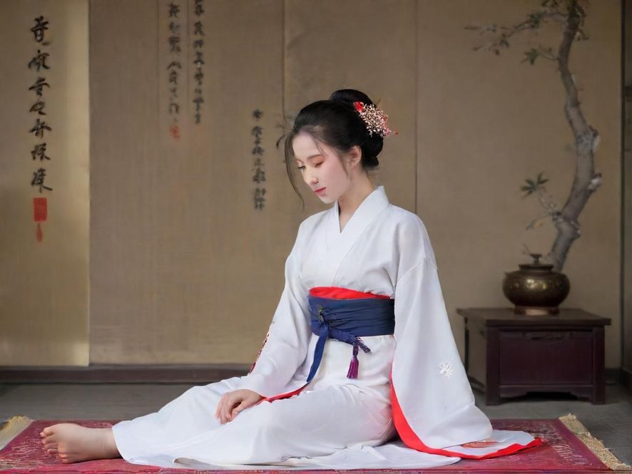 一位女士正在享受专业的肩颈按摩，面部表情放松，背景环境安静优雅。